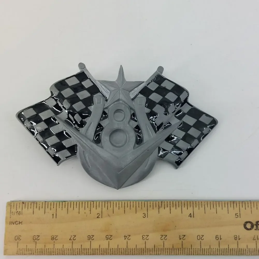 V8 Racing Flags Racecar Horse Shoe Belt Buckle Sports Star